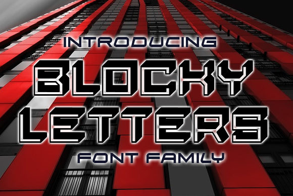 Blocky Letters Display Font for Bold Web Design
