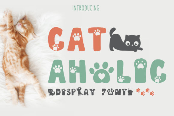 Cat-Aholic Font Review: A Whimsical Display Typeface for Creative Projects