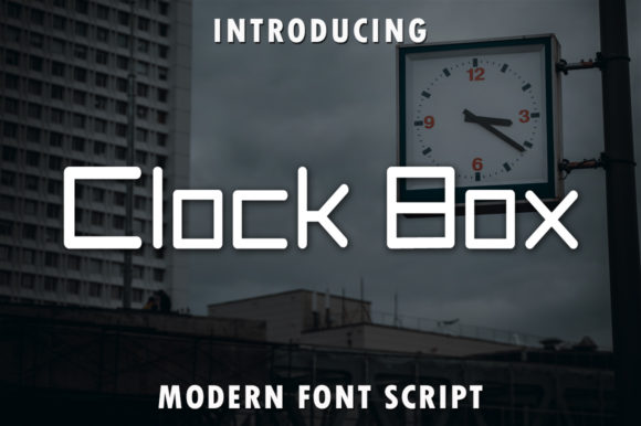 Clock Box Font for Modern Makers and Creative Shop Owners