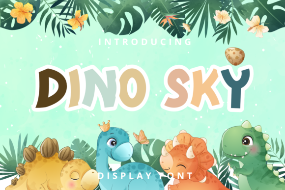 Dino Sky Font for Kids-Friendly Web Design