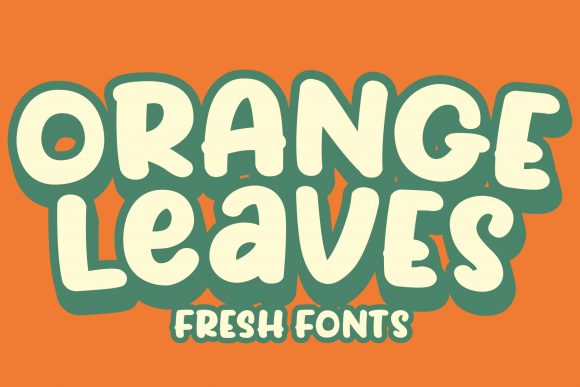 Orange Leaves Vintage Display Font for Branding